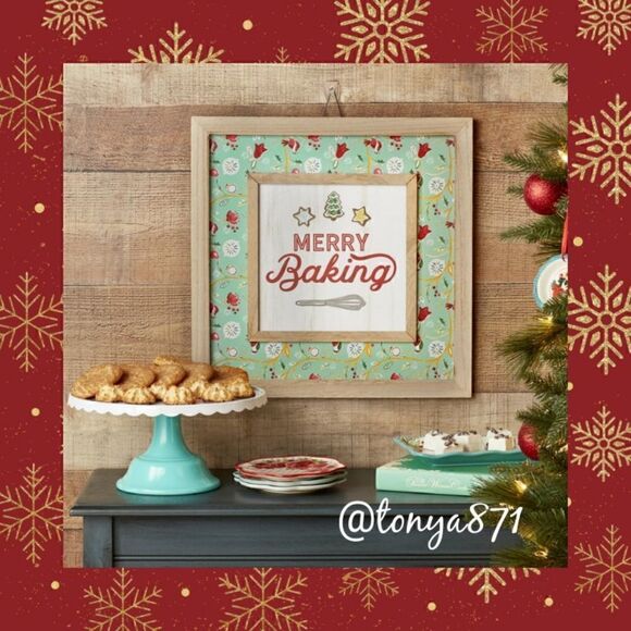 🦋 New Pioneer Woman Christmas "MERRY Baking" Sign, Wall Decor - Picture 3 of 8